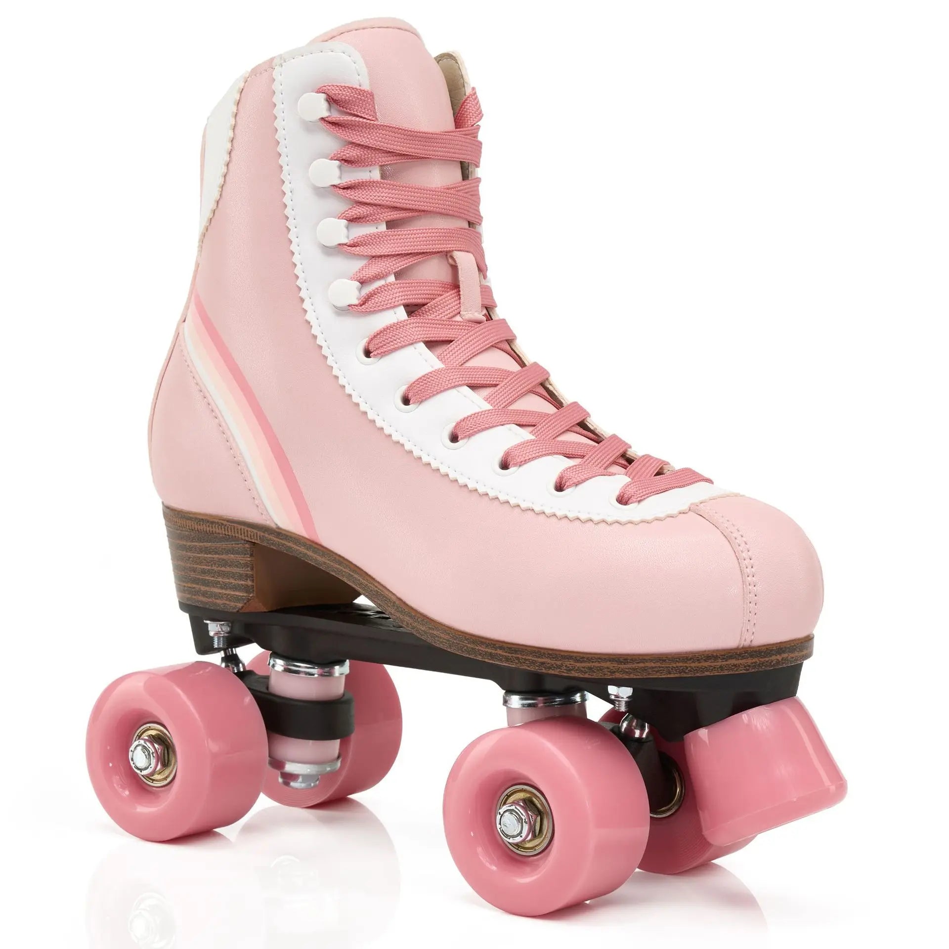 Men Women Quad Roller Skates Rink Use, Adjustable Big Brake Roller Shoes with Shock Absorbing, Breathable Comfort Fit Durable