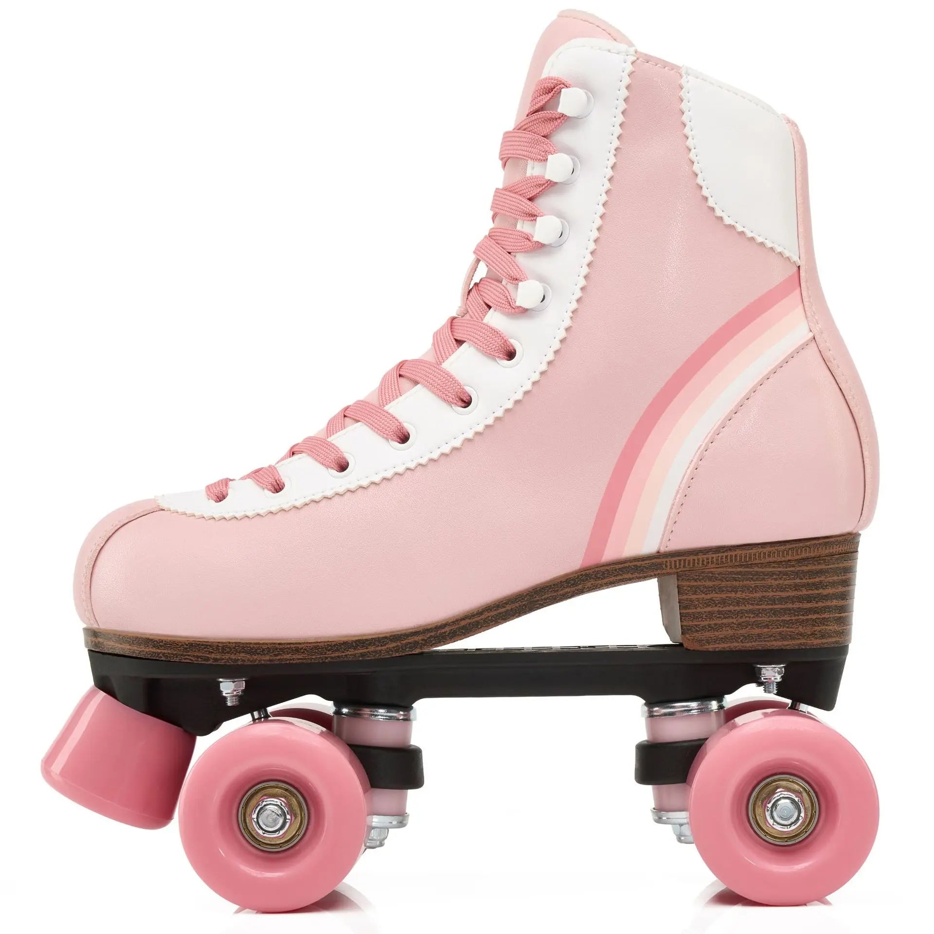 Men Women Quad Roller Skates Rink Use, Adjustable Big Brake Roller Shoes with Shock Absorbing, Breathable Comfort Fit Durable